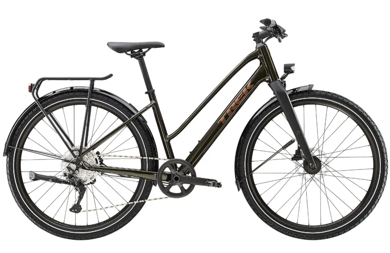 Trek Dual Sport 3 Equipped Stagger Gen 5 Hybrid Bike 2023 in Black Olive